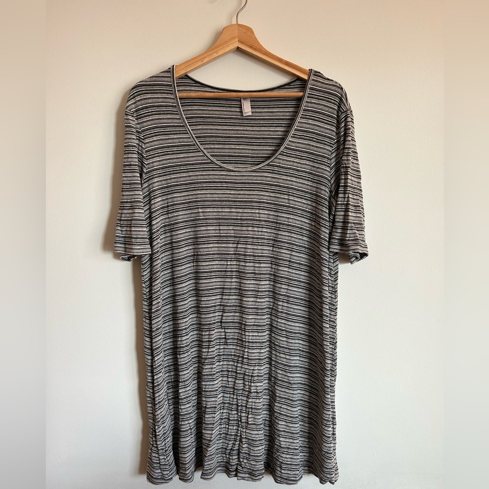 Striped American Apparel tee shirt dress